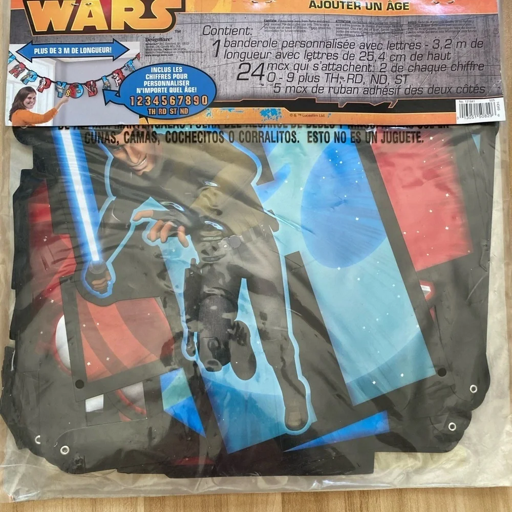 New vintage Nip Star Wars Rebels Boys Happy Birthday Add Age Banner Jumbo Party